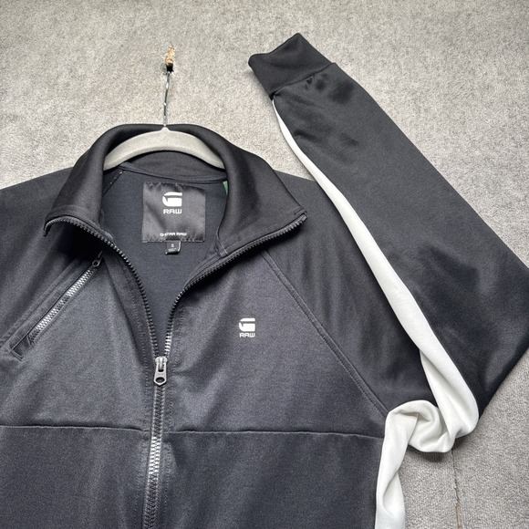 G-Star Other - G Star Raw Ore Tracktop Raglan Sleeve Black White‎ Zip Jacket Streetwear Small